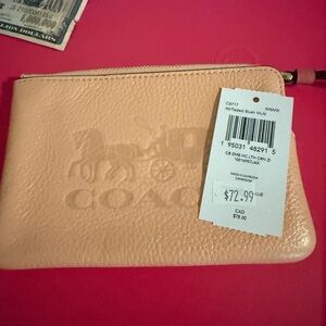 Coach Nude Leather Wristlet